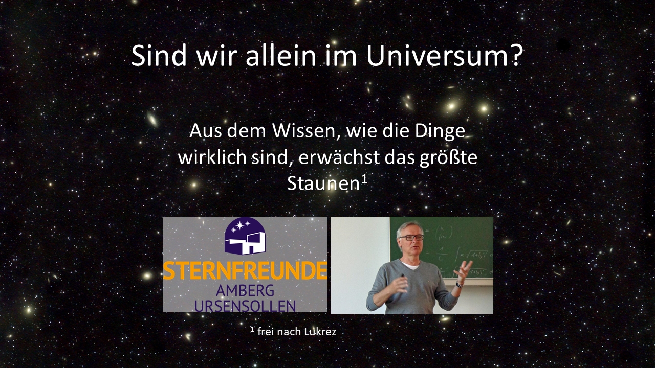 Screencastreihe - Sind wir allein im Universum